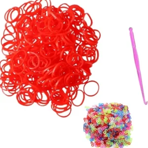 Fweel 600+ Red Loom Bands Kit