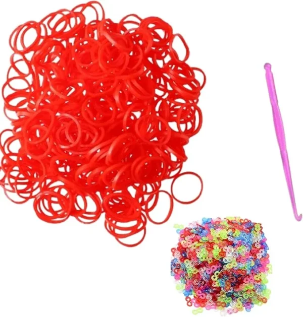Fweel 600+ Red Loom Bands Kit