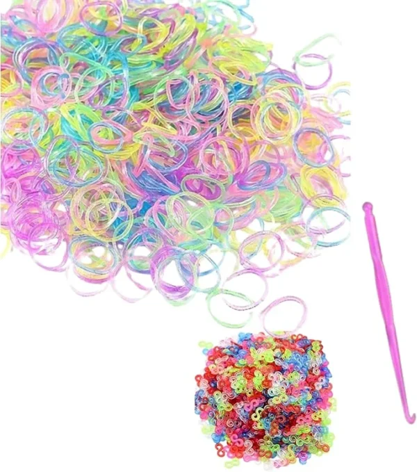 600+ Glow Loom Bands with Hook & S Clips